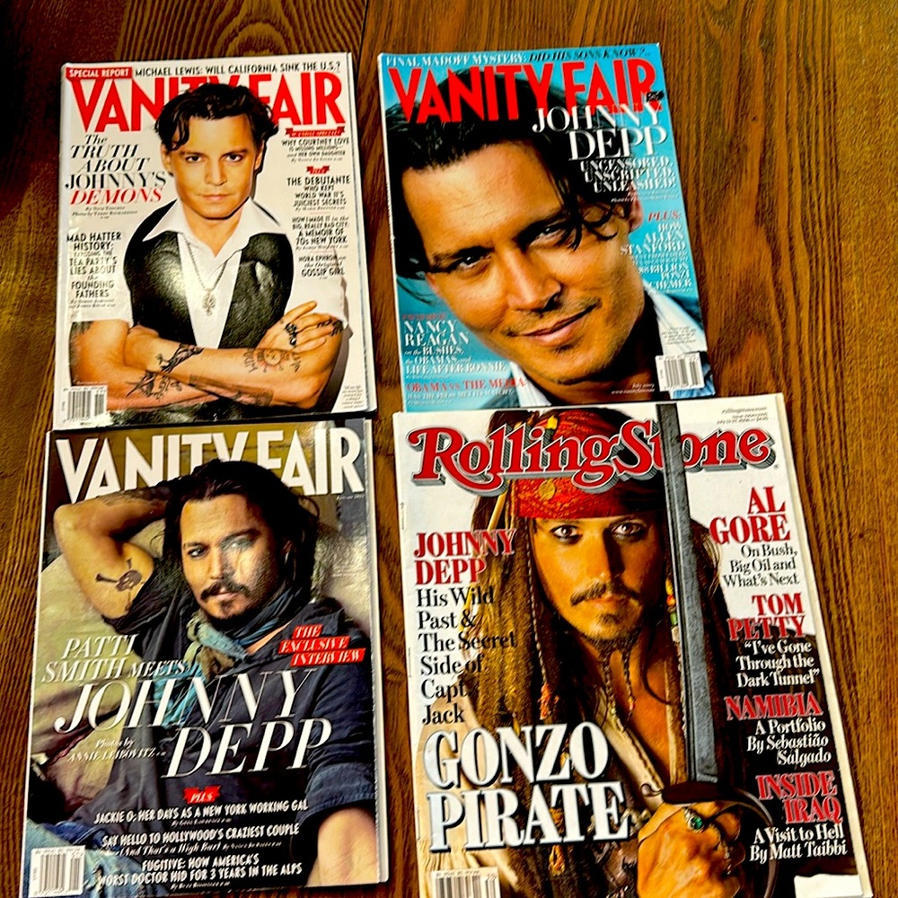 (4) Vintage Rolling Stone Vanity Fair Johnny Depp (4)Mags
